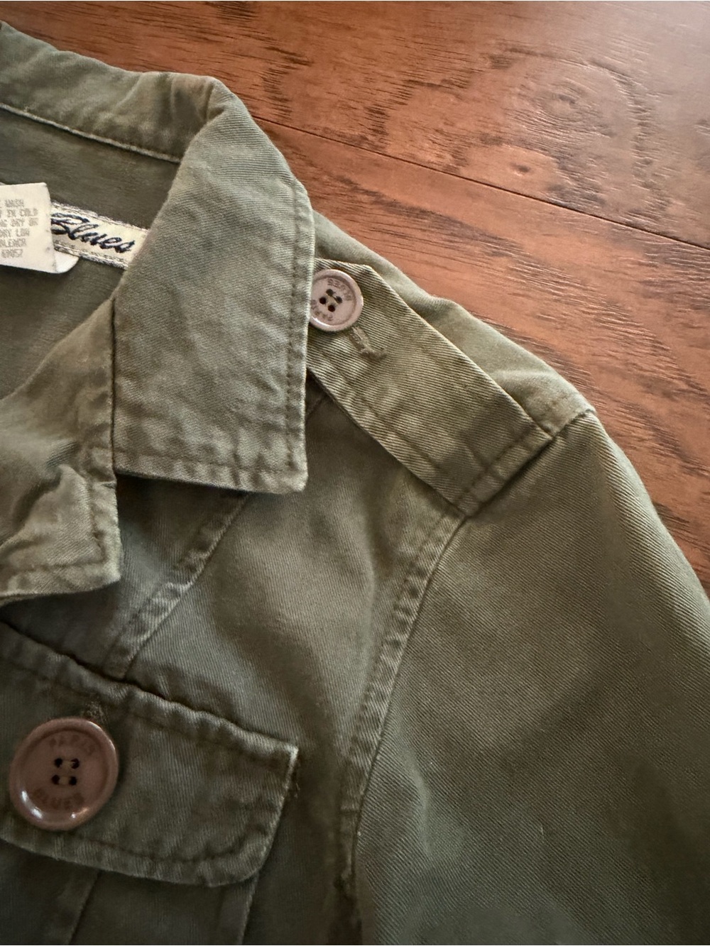 Y2K Women’s Paris Blues Button-Front Olive Green Jacket - Picture 6 of 8